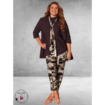 PLUS BASICS Broek/Pants Pixel Rose