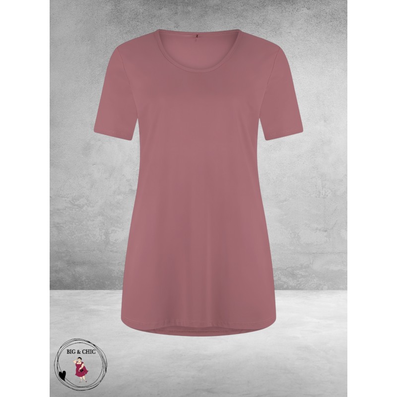 Plus Basics Travel Shirt Rond Hals MAUVE
