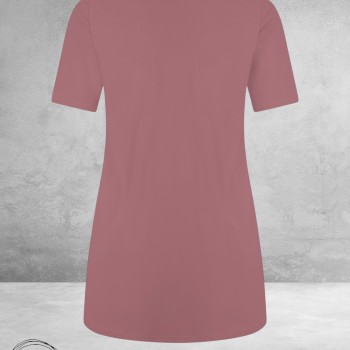 Plus Basics Travel Shirt Rond Hals MAUVE