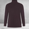 PLUS BASICS Shirt TURTLE NECK PRUNE