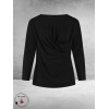 Plus Basics  Shirt Twisted Langemouw ZWART