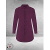 PLUS BASICS Blouse Long Burgundy