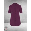 PLUS BASICS Blouse Long Burgundy