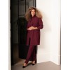 Plus Basics Blazer Long Jacket Burgundy