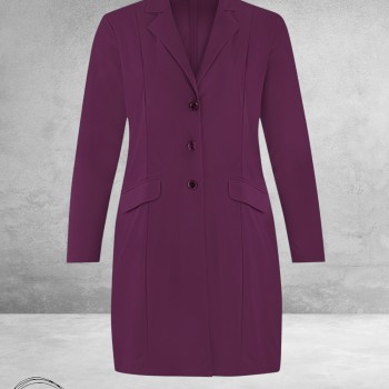 Plus Basics Blazer Long Jacket Burgundy
