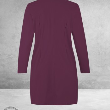 Plus Basics Blazer Long Jacket Burgundy