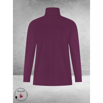 PLUS BASICS Shirt TURTLE NECK Burgundy