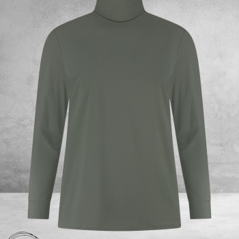 PLUS BASICS Shirt TURTLE NECK Mud