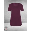 Plus Basics Travel Shirt Rond Hals Burgundy