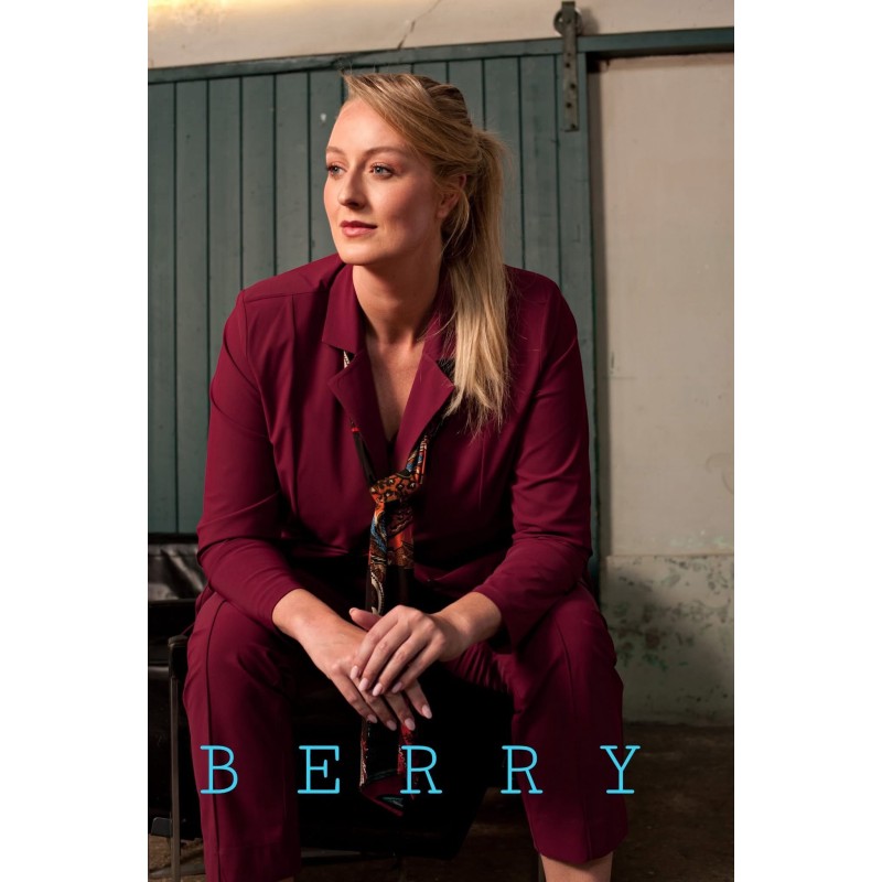 Plus Basics Blazer Long Jacket Berry