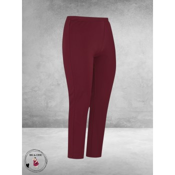PLUS BASICS Pants Slim Berry
