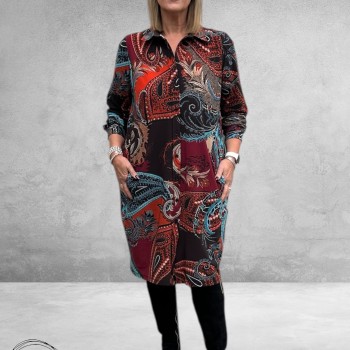 PLUS BASICS Blouse Dress Ls Liberty