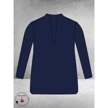 PLUS BASICS Shirt Classic Navy