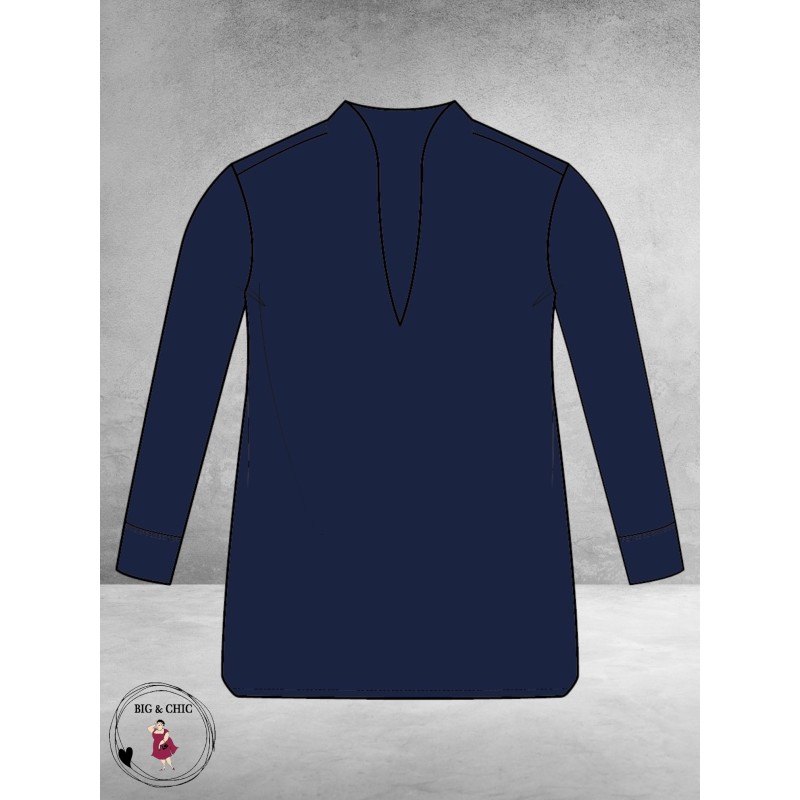 PLUS BASICS Shirt Classic Navy