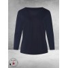 PLUS BASICS Shirt Tee Ls Pofmouw Navy