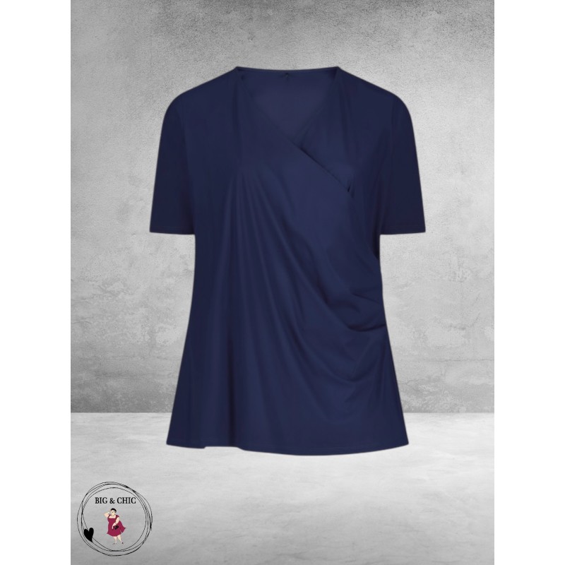 Plus Basics Wrap Top Ink BLUE 