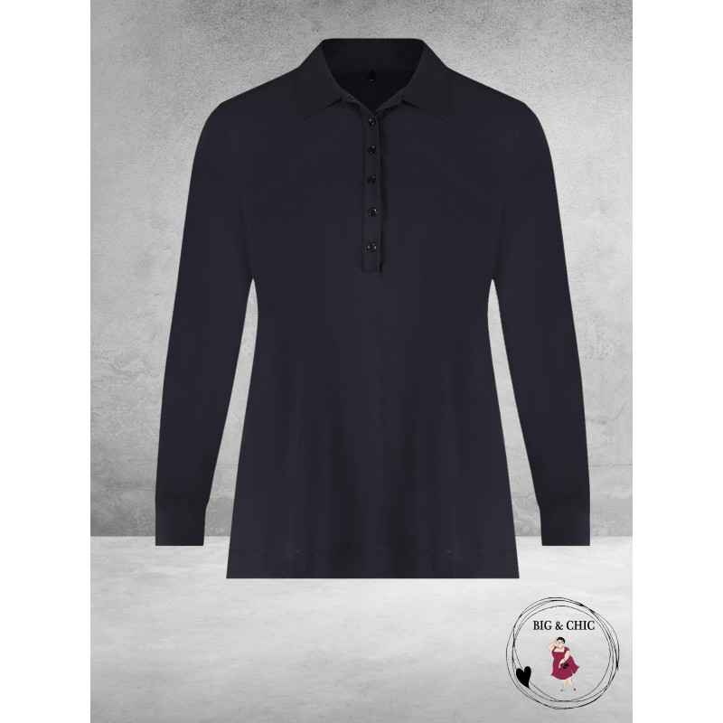 PLUS BASICS Polo Shirt ZWART