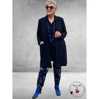 PLUS BASICS Polo Shirt Korte Mouw Navy 