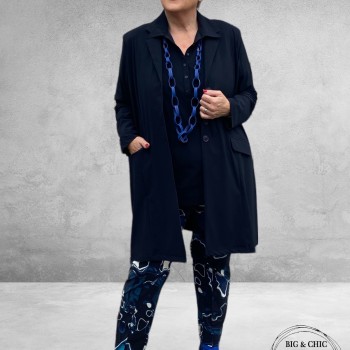 PLUS BASICS Polo Shirt Korte Mouw Navy 