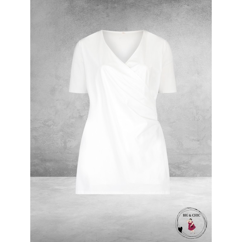 Plus Basics Wrap Top ZWART