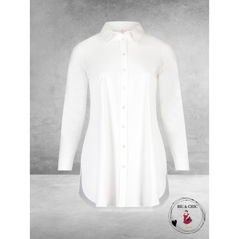 PLUS BASICS Blouse Long WIT