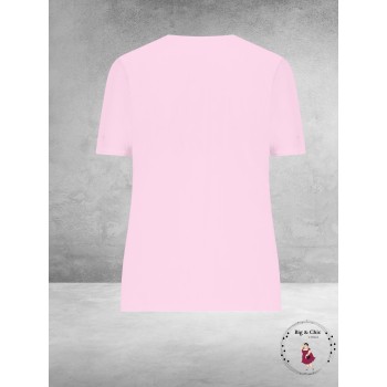 Plus Basics Wrap Top LIGHT PINK