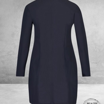 Plus Basics Blazer Long Jacket NAVY