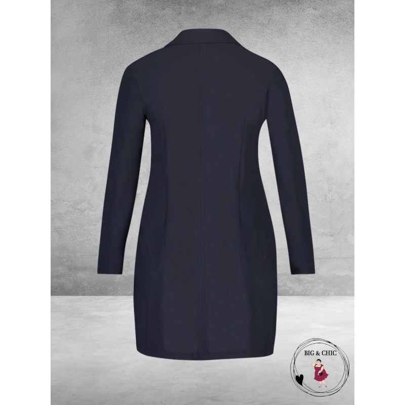 Plus Basics Blazer Long Jacket NAVY