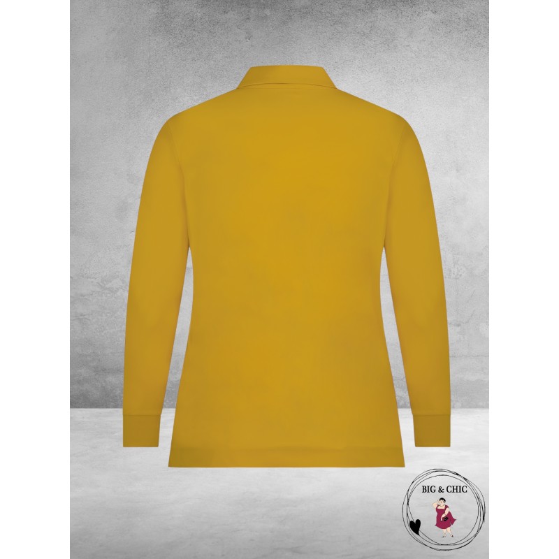 PLUS BASICS Polo Shirt OKER YELLOW
