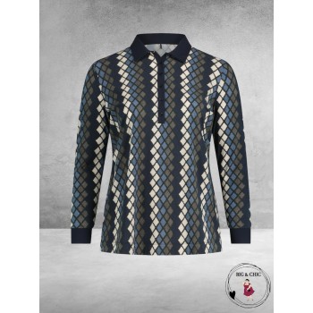 PLUS BASICS Polo Shirt SCOTCH ARGYLE