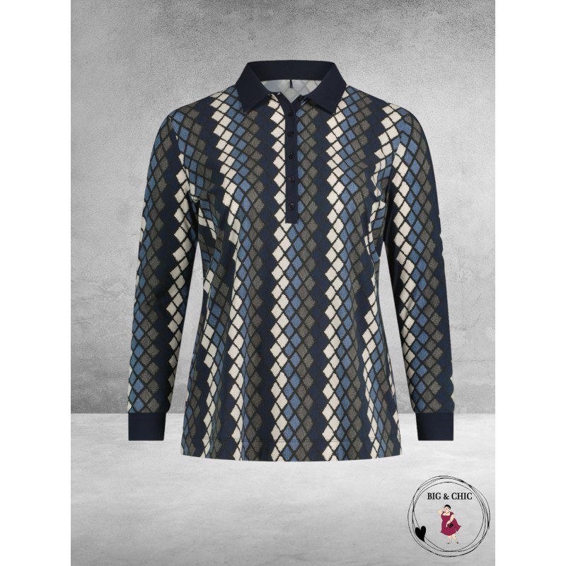 PLUS BASICS Polo Shirt SCOTCH ARGYLE