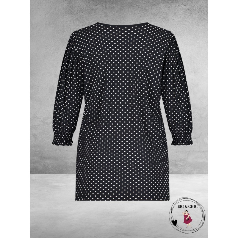 Plus Basics Puff Top College Dot