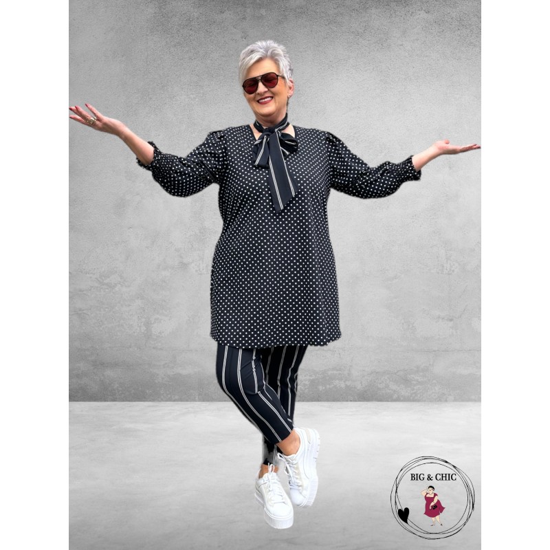 Plus Basics Puff Top College Dot