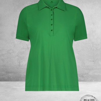 PLUS BASICS Polo Shirt Korte Mouw Forest Green