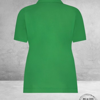PLUS BASICS Polo Shirt Korte Mouw Forest Green