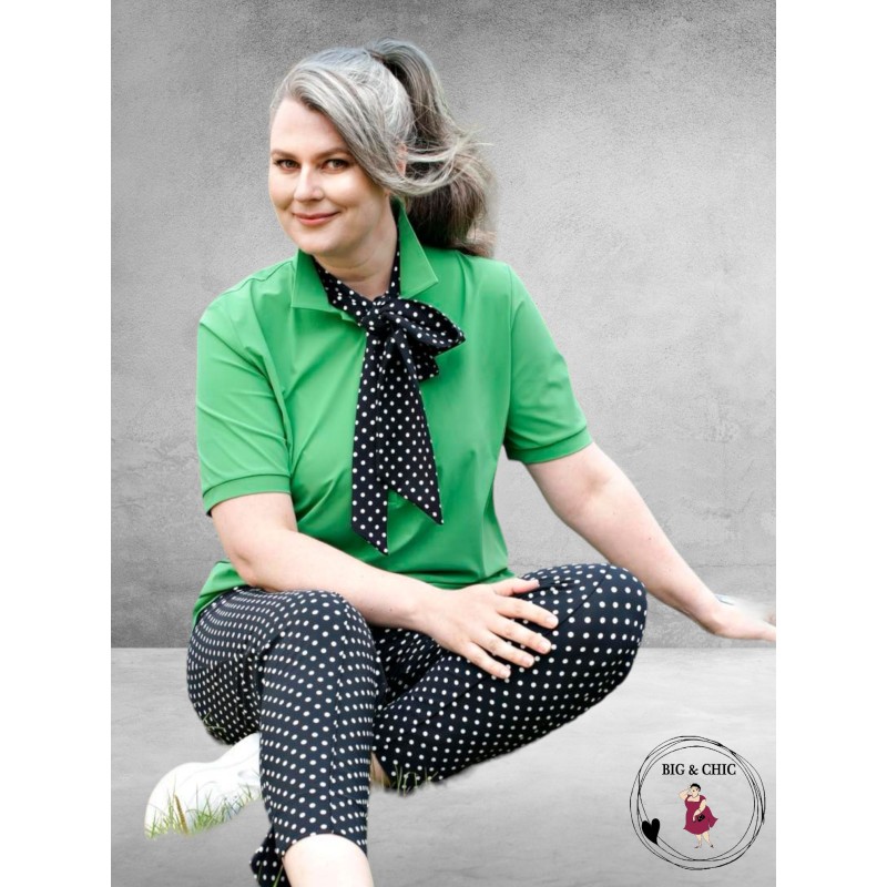 PLUS BASICS Polo Shirt Korte Mouw Forest Green