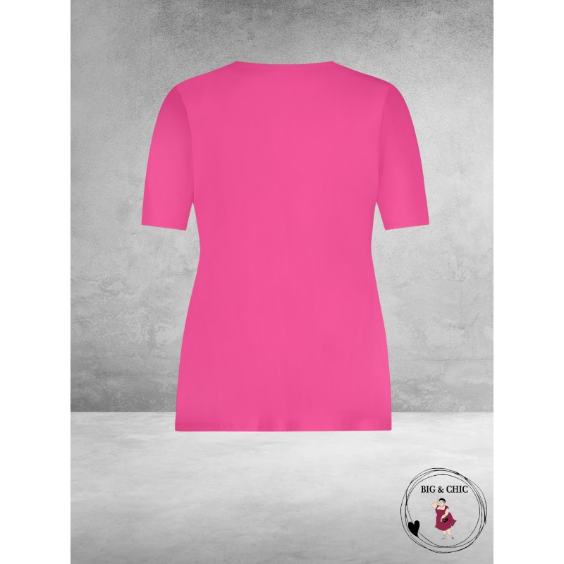 Plus Basics Wrap Top Fuchsia