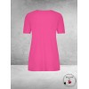 Plus Basics Travel Shirt V- Hals Fuchsia