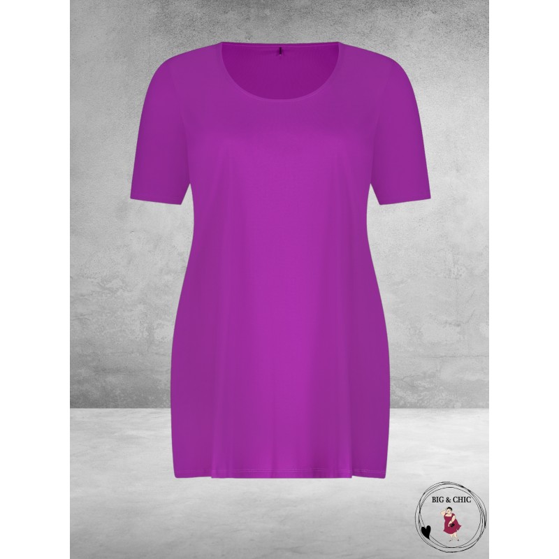 Plus Basics Travel Shirt Rond Hals CYCLAM