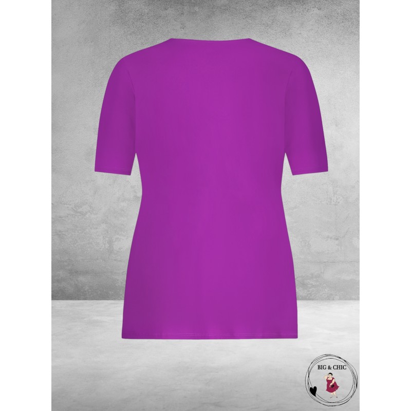 Plus Basics Wrap Top CYCLAM