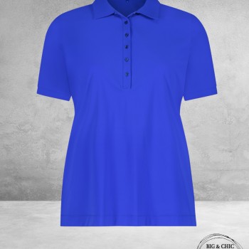 PLUS BASICS Polo Shirt Korte Mouw ROYAL BLUE