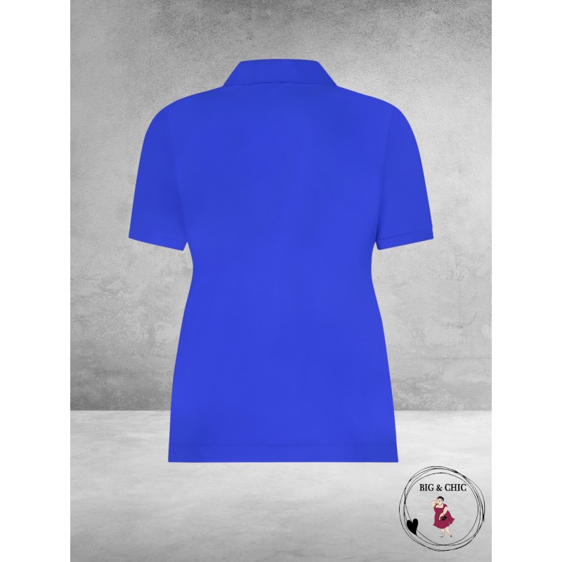 PLUS BASICS Polo Shirt Korte Mouw ROYAL BLUE