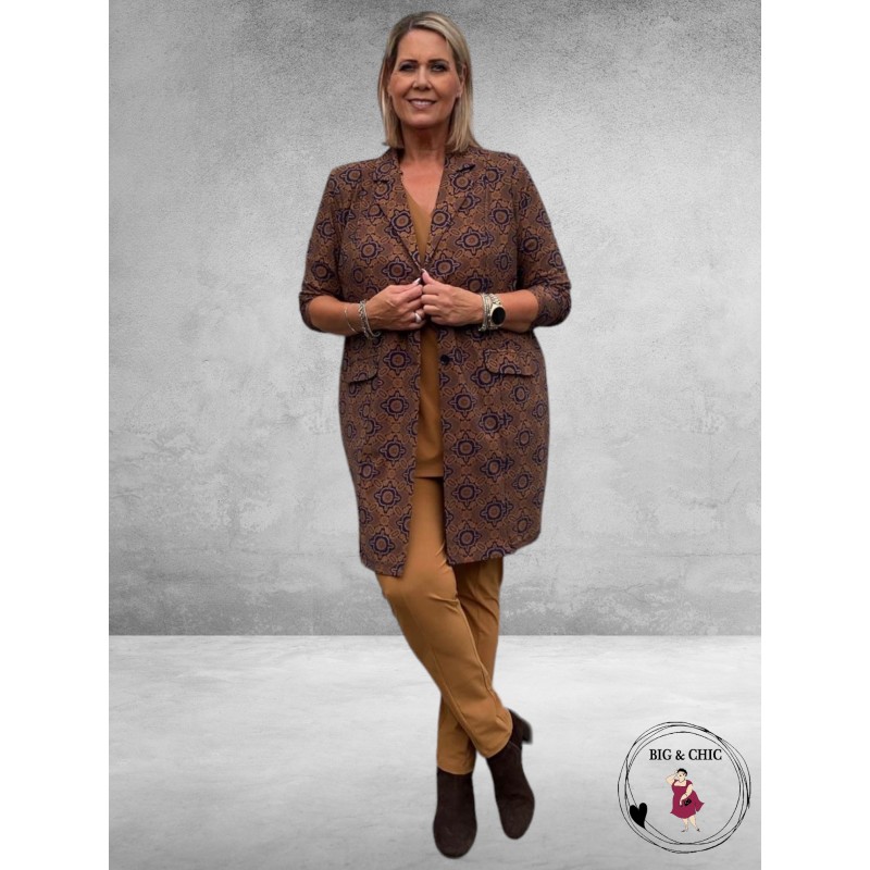 PLUS BASICS Broek Pants Tight CARAMEL