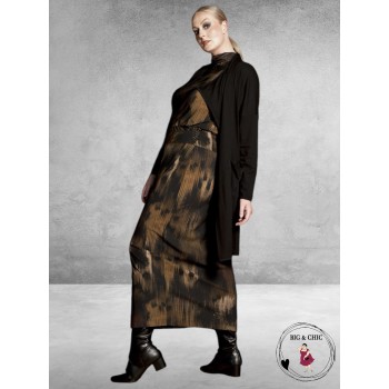 PLUS BASICS Shirt TURTLE NECK WINTER PLISSE