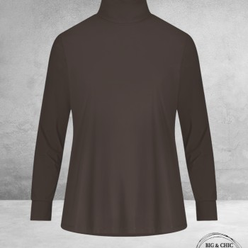 PLUS BASICS Shirt TURTLE CHOCLAT