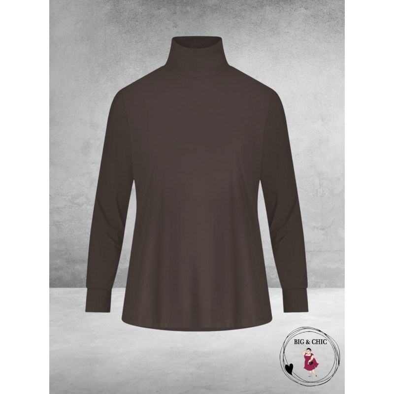 PLUS BASICS Shirt TURTLE CHOCLAT