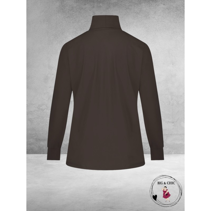 PLUS BASICS Shirt TURTLE CHOCLAT